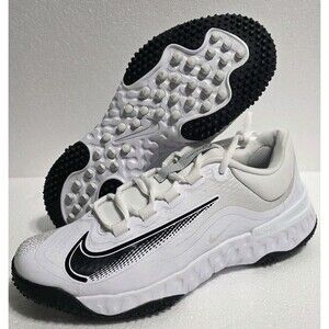 Nike Alpha Huarache Elite 4 Turf White Softball Womens 9.5 Men's 8 FD2746-102